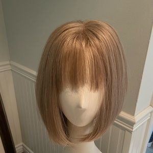 Ash blond wig  synthetic